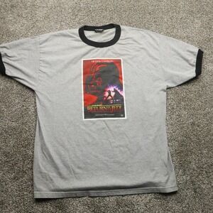 Star Wars Return‎ Of The Jedi T-Shirt Gray Black Ringer Tee Movie Promo